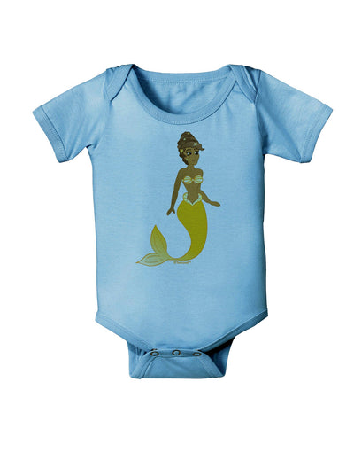 Mermaid Design - Yellow Baby Romper Bodysuit-Baby Romper-TooLoud-Light-Blue-06-Months-Davson Sales