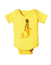 Mermaid Design - Yellow Baby Romper Bodysuit-Baby Romper-TooLoud-Yellow-06-Months-Davson Sales