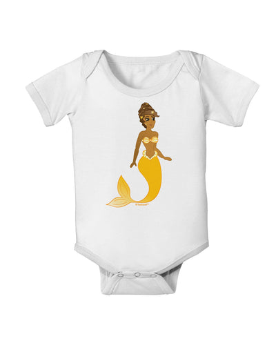 Mermaid Design - Yellow Baby Romper Bodysuit-Baby Romper-TooLoud-White-06-Months-Davson Sales