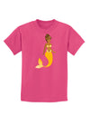 Mermaid Design - Yellow Childrens Dark T-Shirt-Childrens T-Shirt-TooLoud-Sangria-X-Small-Davson Sales