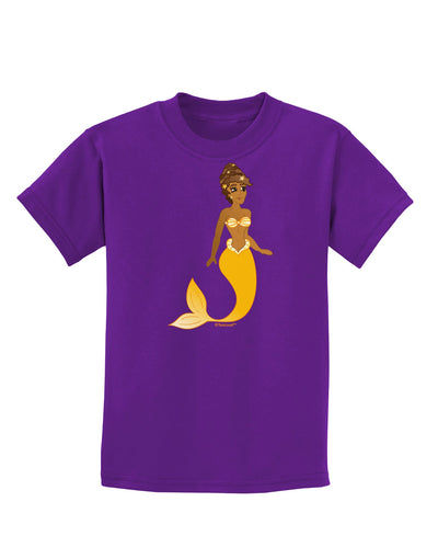 Mermaid Design - Yellow Childrens Dark T-Shirt-Childrens T-Shirt-TooLoud-Purple-X-Small-Davson Sales