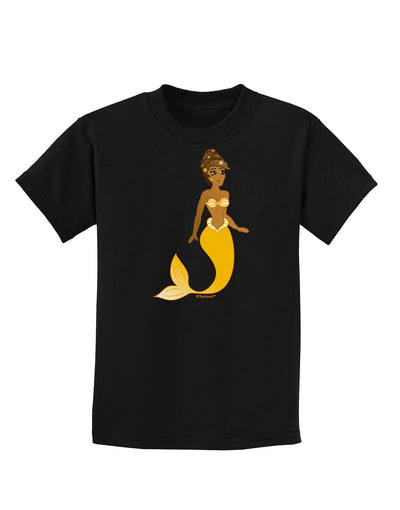 Mermaid Design - Yellow Childrens Dark T-Shirt-Childrens T-Shirt-TooLoud-Black-X-Small-Davson Sales