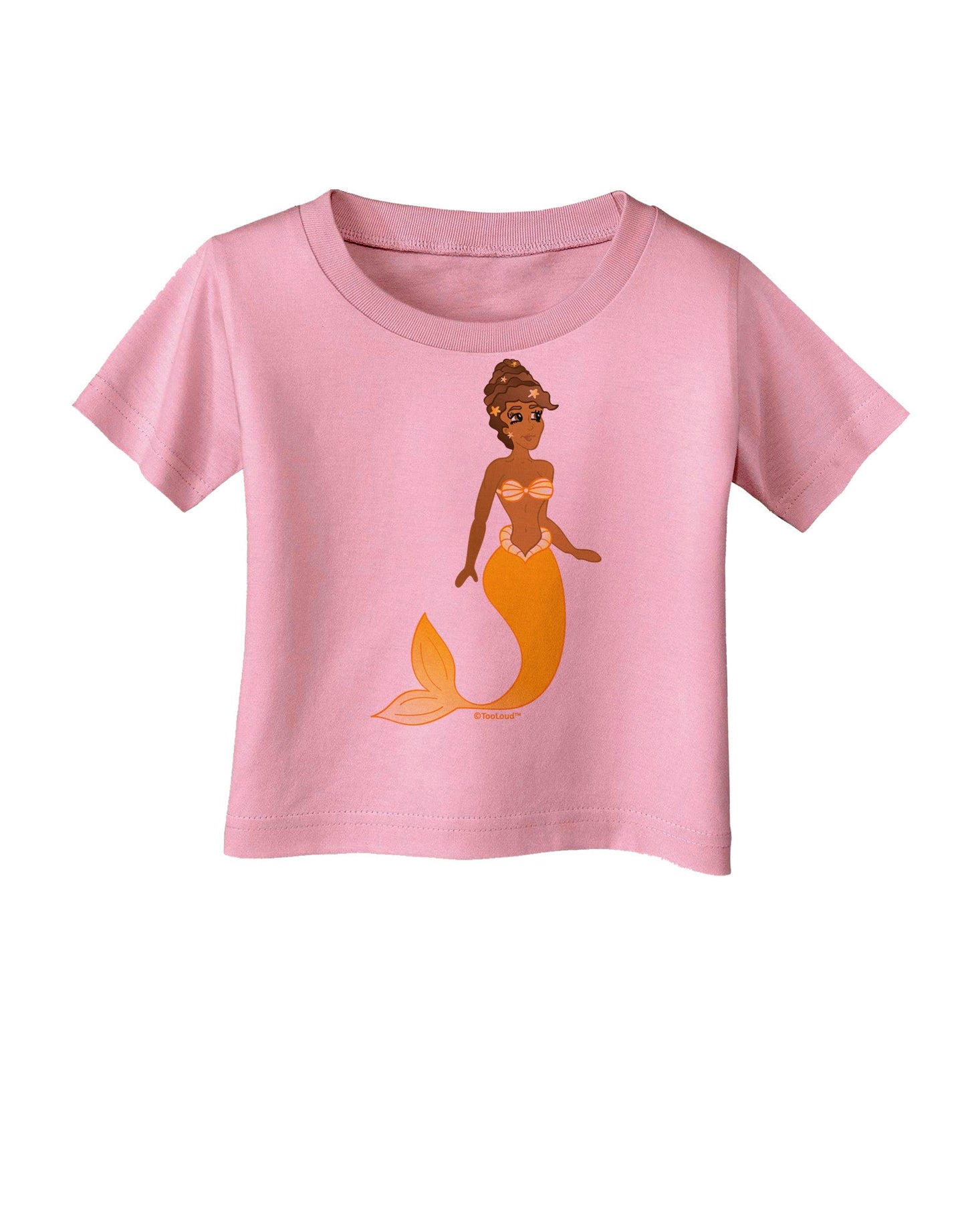 Mermaid Design - Yellow Infant T-Shirt-Infant T-Shirt-TooLoud-Candy-Pink-06-Months-Davson Sales
