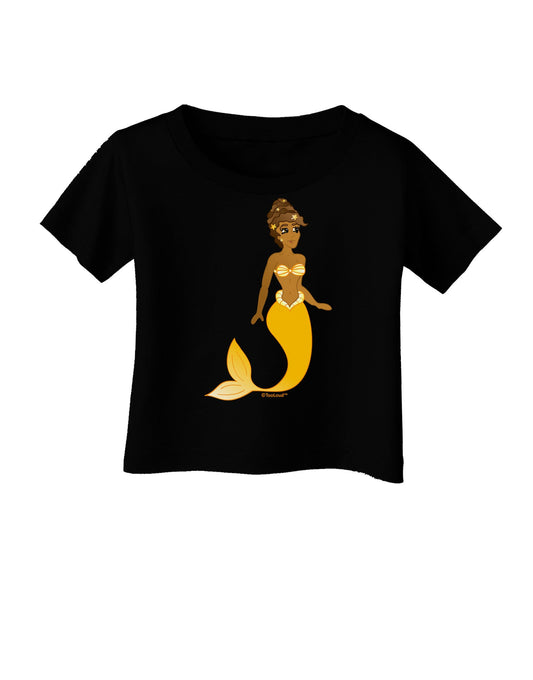 Mermaid Design - Yellow Infant T-Shirt Dark-Infant T-Shirt-TooLoud-Black-06-Months-Davson Sales