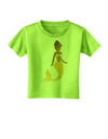 Mermaid Design - Yellow Toddler T-Shirt-Toddler T-Shirt-TooLoud-Lime-Green-2T-Davson Sales