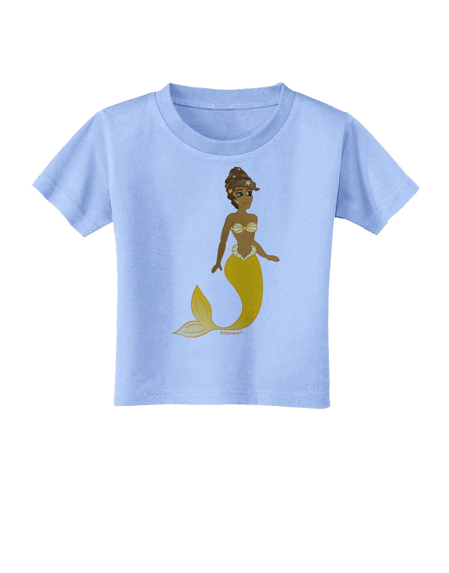 Mermaid Design - Yellow Toddler T-Shirt-Toddler T-Shirt-TooLoud-Aquatic-Blue-2T-Davson Sales