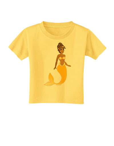 Mermaid Design - Yellow Toddler T-Shirt-Toddler T-Shirt-TooLoud-Yellow-2T-Davson Sales