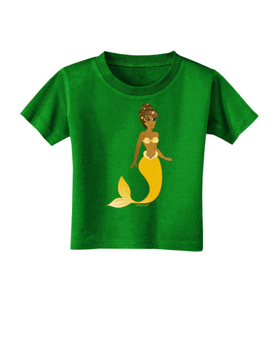 Mermaid Design - Yellow Toddler T-Shirt Dark-Toddler T-Shirt-TooLoud-Clover-Green-2T-Davson Sales