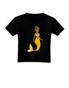 Mermaid Design - Yellow Toddler T-Shirt Dark-Toddler T-Shirt-TooLoud-Black-2T-Davson Sales