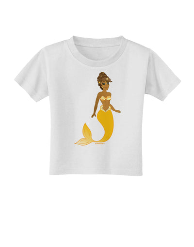 Mermaid Design - Yellow Toddler T-Shirt-Toddler T-Shirt-TooLoud-White-2T-Davson Sales