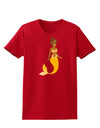 Mermaid Design - Yellow Womens Dark T-Shirt-TooLoud-Red-X-Small-Davson Sales