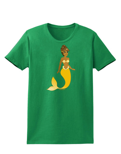 Mermaid Design - Yellow Womens Dark T-Shirt-TooLoud-Kelly-Green-X-Small-Davson Sales