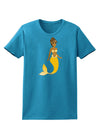 Mermaid Design - Yellow Womens Dark T-Shirt-TooLoud-Turquoise-X-Small-Davson Sales