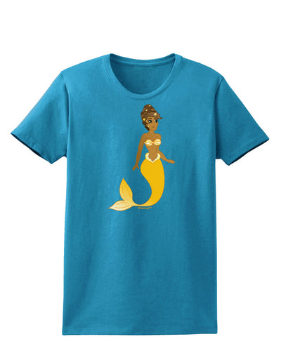 Mermaid Design - Yellow Womens Dark T-Shirt-TooLoud-Turquoise-X-Small-Davson Sales