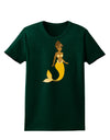 Mermaid Design - Yellow Womens Dark T-Shirt-TooLoud-Forest-Green-Small-Davson Sales