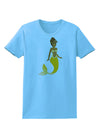 Mermaid Design - Yellow Womens T-Shirt-Womens T-Shirt-TooLoud-Aquatic-Blue-X-Small-Davson Sales