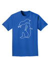 Mermaid Outline Adult Dark T-Shirt-Mens T-Shirt-TooLoud-Royal-Blue-Small-Davson Sales