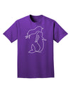 Mermaid Outline Adult Dark T-Shirt-Mens T-Shirt-TooLoud-Purple-Small-Davson Sales