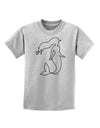 Mermaid Outline Childrens T-Shirt-Childrens T-Shirt-TooLoud-AshGray-X-Small-Davson Sales