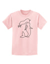 Mermaid Outline Childrens T-Shirt-Childrens T-Shirt-TooLoud-PalePink-X-Small-Davson Sales