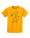 Mermaid Outline Childrens T-Shirt-Childrens T-Shirt-TooLoud-Gold-X-Small-Davson Sales