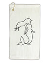 Mermaid Outline Micro Terry Gromet Golf Towel 16 x 25 inch-Golf Towel-TooLoud-White-Davson Sales
