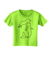 Mermaid Outline Toddler T-Shirt-Toddler T-Shirt-TooLoud-Lime-Green-2T-Davson Sales