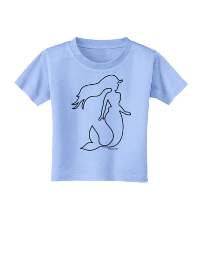 Mermaid Outline Toddler T-Shirt-Toddler T-Shirt-TooLoud-Aquatic-Blue-2T-Davson Sales