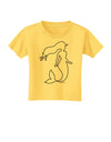 Mermaid Outline Toddler T-Shirt-Toddler T-Shirt-TooLoud-Yellow-2T-Davson Sales