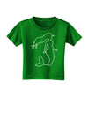 Mermaid Outline Toddler T-Shirt Dark-Toddler T-Shirt-TooLoud-Clover-Green-2T-Davson Sales