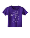 Mermaid Outline Toddler T-Shirt Dark-Toddler T-Shirt-TooLoud-Purple-2T-Davson Sales