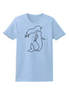 Mermaid Outline Womens T-Shirt-Womens T-Shirt-TooLoud-Light-Blue-X-Small-Davson Sales