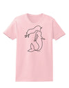 Mermaid Outline Womens T-Shirt-Womens T-Shirt-TooLoud-PalePink-X-Small-Davson Sales