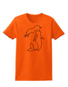 Mermaid Outline Womens T-Shirt-Womens T-Shirt-TooLoud-Orange-X-Small-Davson Sales