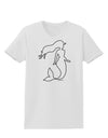 Mermaid Outline Womens T-Shirt-Womens T-Shirt-TooLoud-White-X-Small-Davson Sales