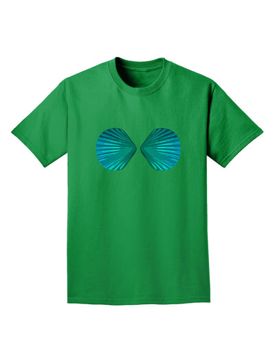 Mermaid Shell Bra Blue Adult Dark T-Shirt by TooLoud-Mens T-Shirt-TooLoud-Kelly-Green-Small-Davson Sales