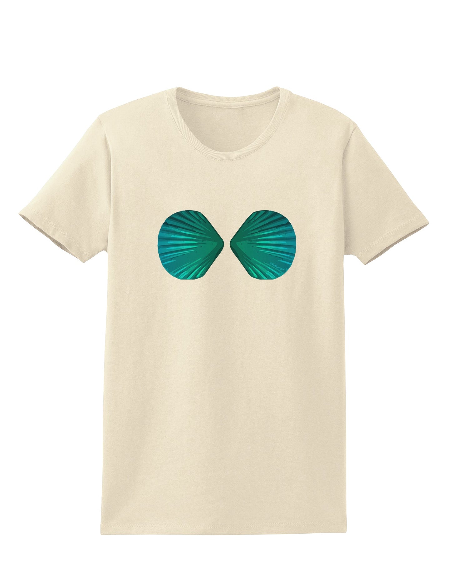 Mermaid Shell Bra Blue Womens T-Shirt by TooLoud-Womens T-Shirt-TooLoud-Natural-X-Small-Davson Sales
