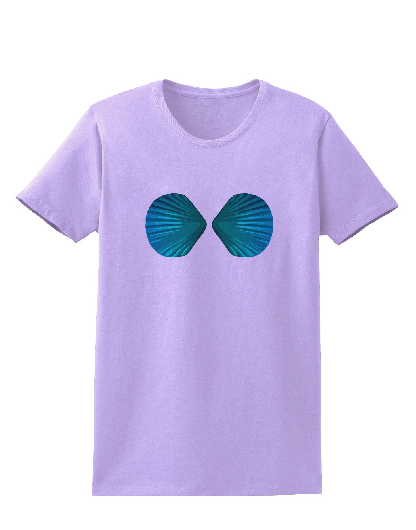 Mermaid Shell Bra Blue Womens T-Shirt by TooLoud-Womens T-Shirt-TooLoud-Lavender-X-Small-Davson Sales