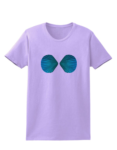 Mermaid Shell Bra Blue Womens T-Shirt by TooLoud
