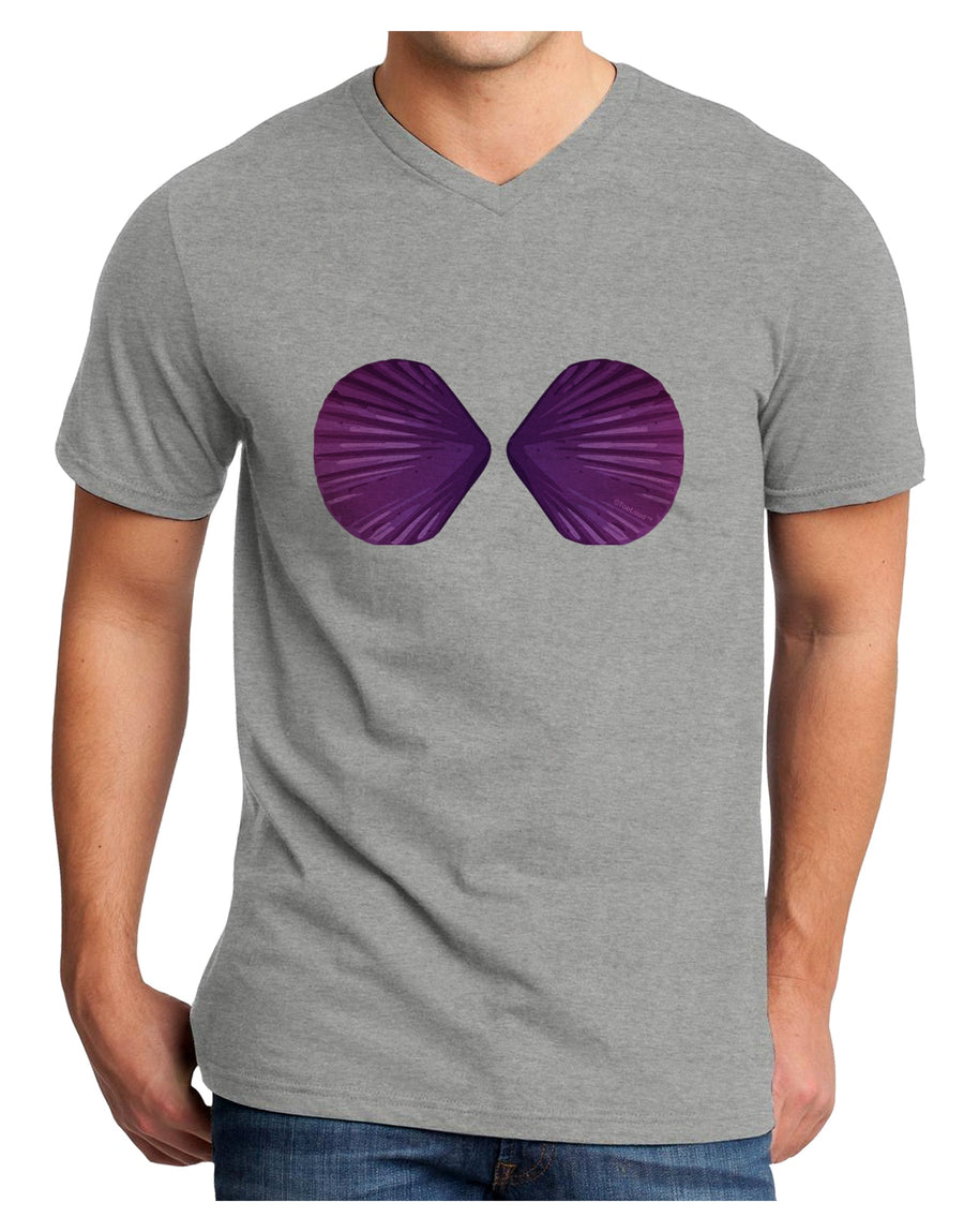 Mermaid Shell Bra Purple Adult V-Neck T-shirt by TooLoud-Mens V-Neck T-Shirt-TooLoud-White-Small-Davson Sales