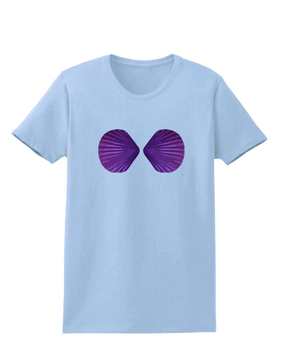 Mermaid Shell Bra Purple Womens T-Shirt by TooLoud-Womens T-Shirt-TooLoud-Light-Blue-X-Small-Davson Sales