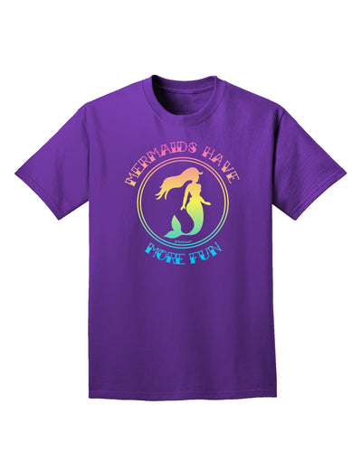 Mermaids Have More Fun - Beachy Colors Adult Dark T-Shirt-Mens T-Shirt-TooLoud-Purple-Small-Davson Sales