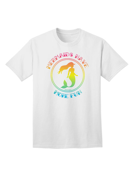 Mermaids Have More Fun - Beachy Colors Adult T-Shirt-Mens T-Shirt-TooLoud-White-Small-Davson Sales
