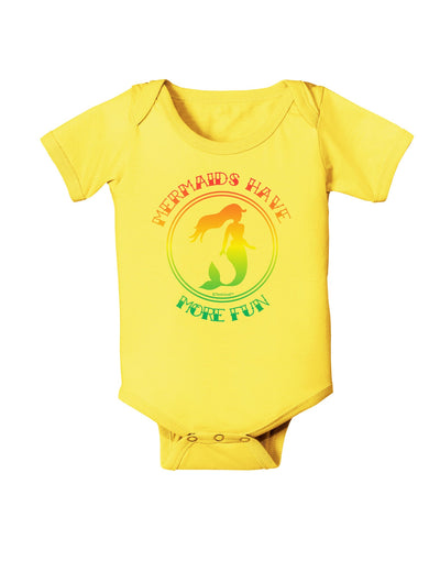 Mermaids Have More Fun - Beachy Colors Baby Romper Bodysuit-Baby Romper-TooLoud-Yellow-06-Months-Davson Sales