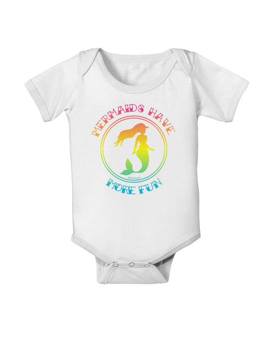 Mermaids Have More Fun - Beachy Colors Baby Romper Bodysuit-Baby Romper-TooLoud-White-06-Months-Davson Sales