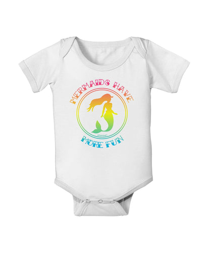 Mermaids Have More Fun - Beachy Colors Baby Romper Bodysuit-Baby Romper-TooLoud-White-06-Months-Davson Sales