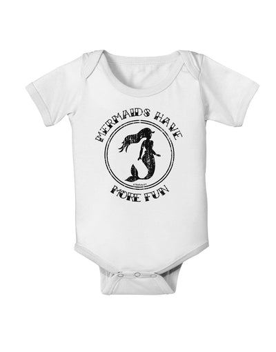 Mermaids Have More Fun - Distressed Baby Romper Bodysuit-Baby Romper-TooLoud-White-06-Months-Davson Sales