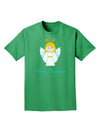 Merry Christmas Cute Angel Girl Adult Dark T-Shirt-Mens T-Shirt-TooLoud-Kelly-Green-Small-Davson Sales