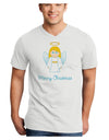 Merry Christmas Cute Angel Girl Adult V-Neck T-shirt-Mens V-Neck T-Shirt-TooLoud-White-Small-Davson Sales