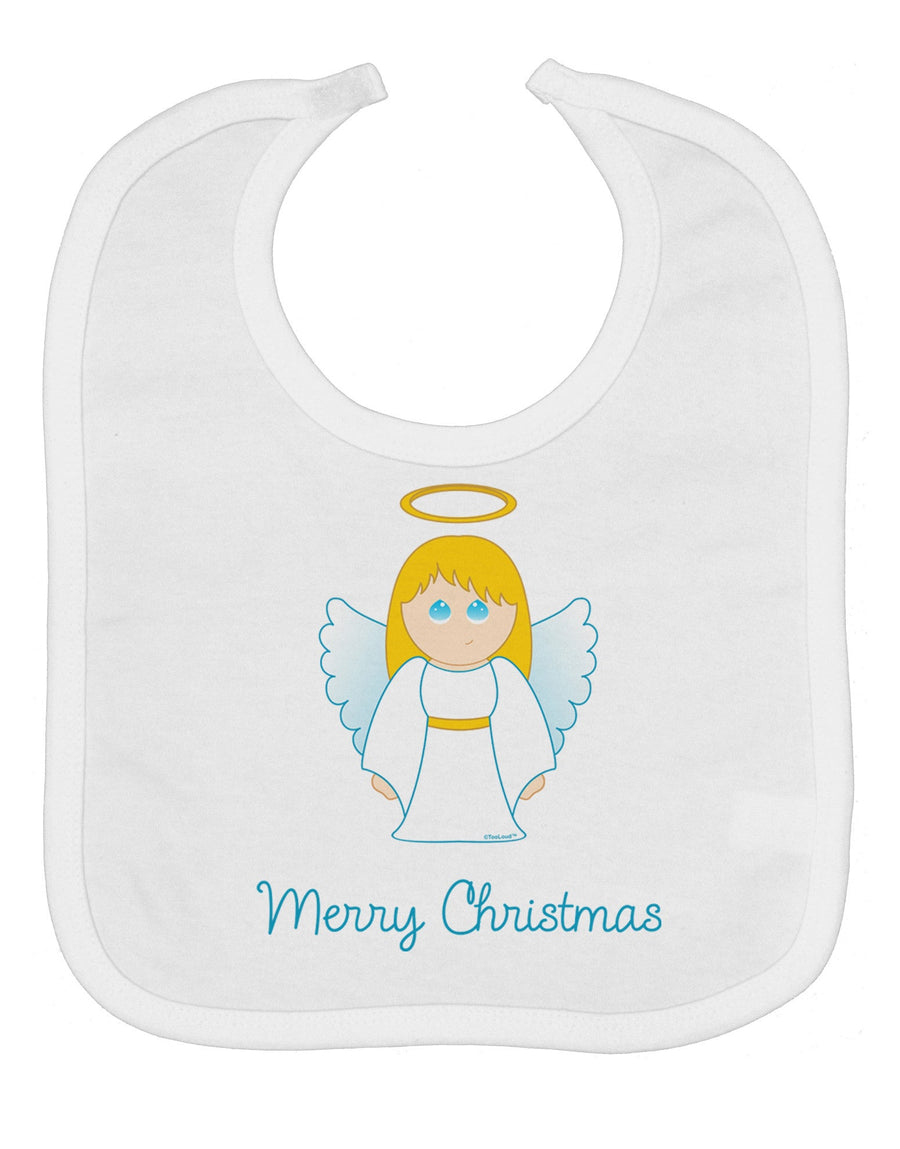 Merry Christmas Cute Angel Girl Baby Bib